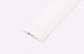 Порог (стык) Русский профиль  разноуровневый ламинированный с дюб, 30*1800 мм, Белый снег